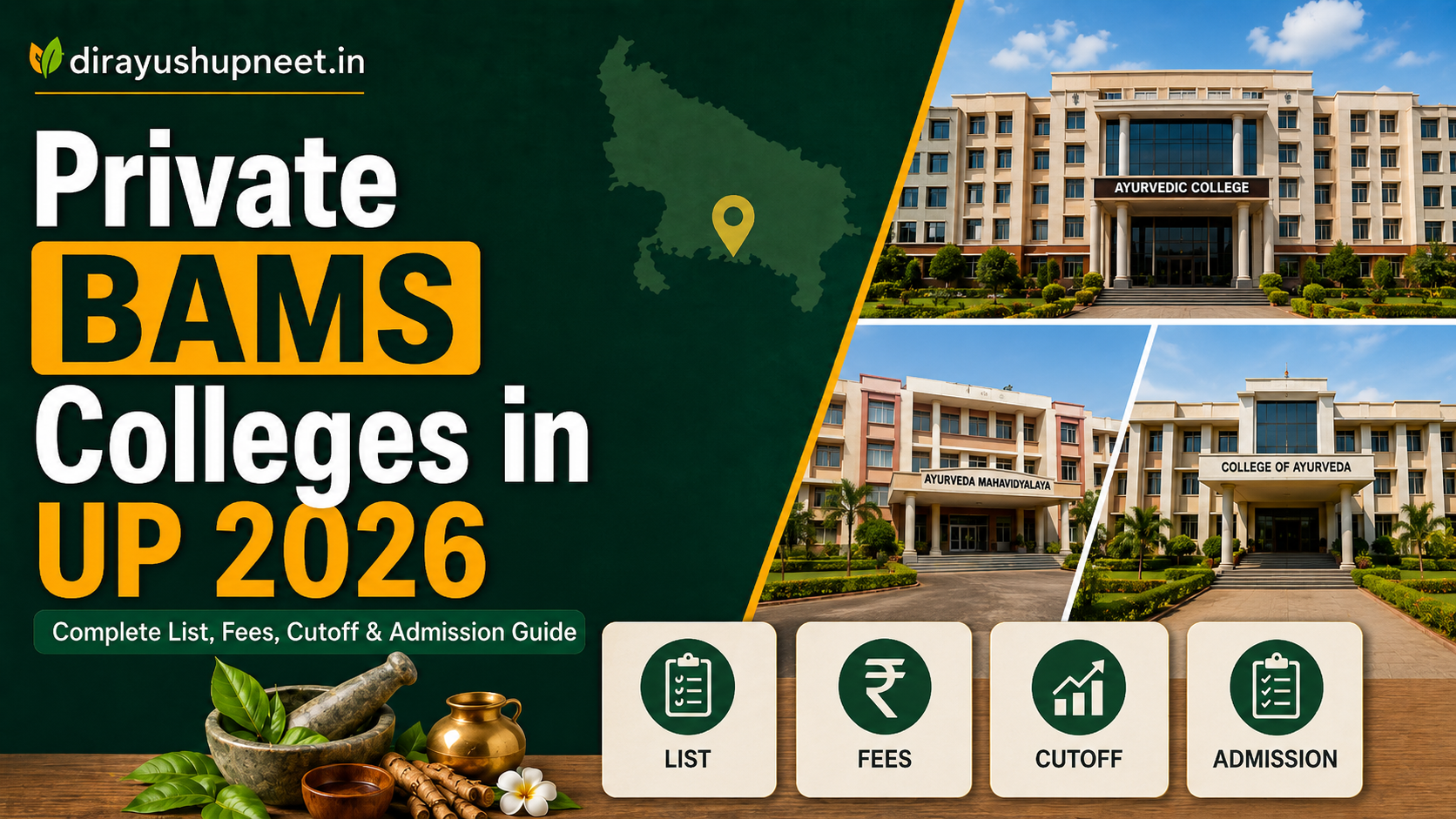 Private BAMS Colleges in UP 2026: Complete List, Fees, Cutoff & Admission Guide