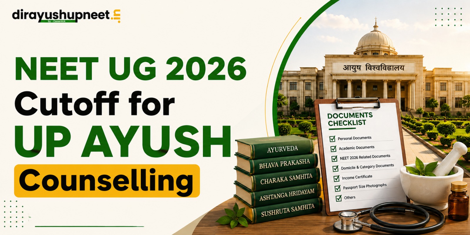 UP AYUSH Counselling 2026 After NEET Result